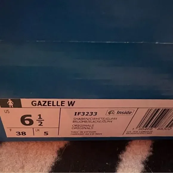 NWT Adidas Gazelle W Originals Sneakers Shadow Brown Cream Gum Size Women 6.5 - Picture 13 of 14